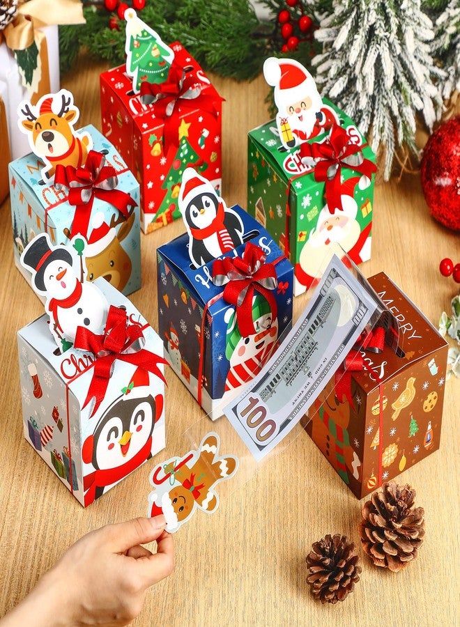 Cholemy 12pcs Christmas Money Box for Cash Pop up Christmas Money Holders for Cash Gift DIY Surprise Merry Pull Box Kit with Seal Bags for Xmas Holiday Birthday(Casual Style) - Image 2
